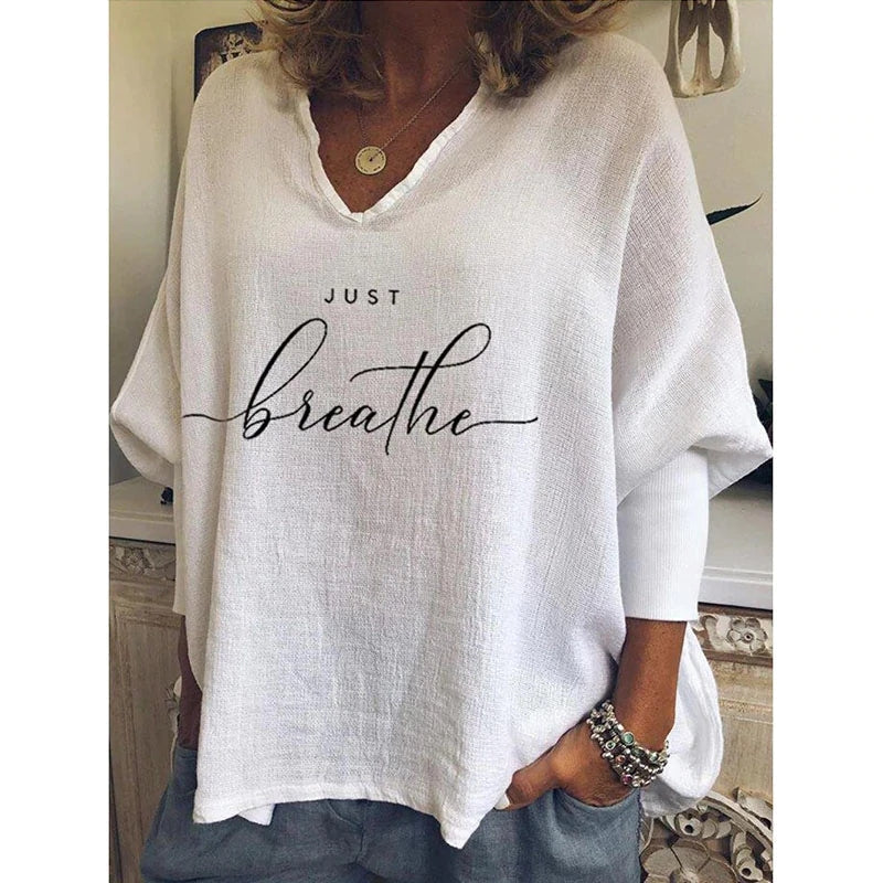 2023 Ženska majica s kratkimi rokavi Just Breathe