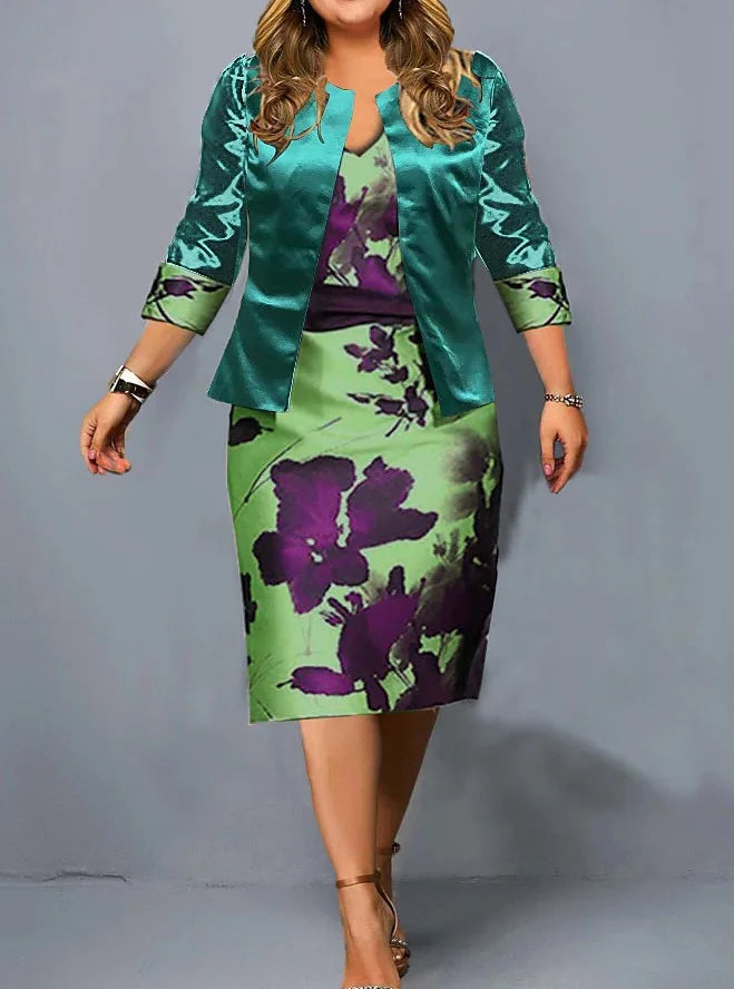 Jopica z dolgimi rokavi in obleka v paisley barvi