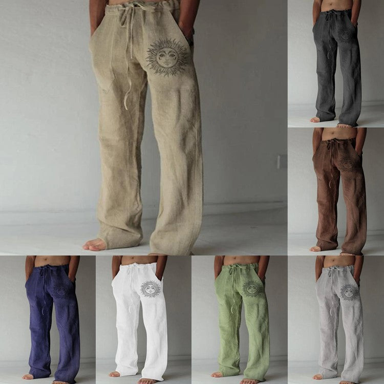[Japonsko bombažno perilo] Moške modne ravne hlače